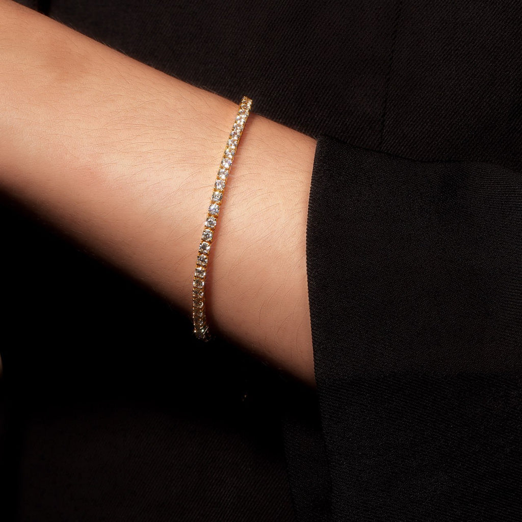 Classic 18K Gold-Plated Tennis Bracelet
