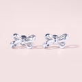 Sweet Bow Earrings - Silver