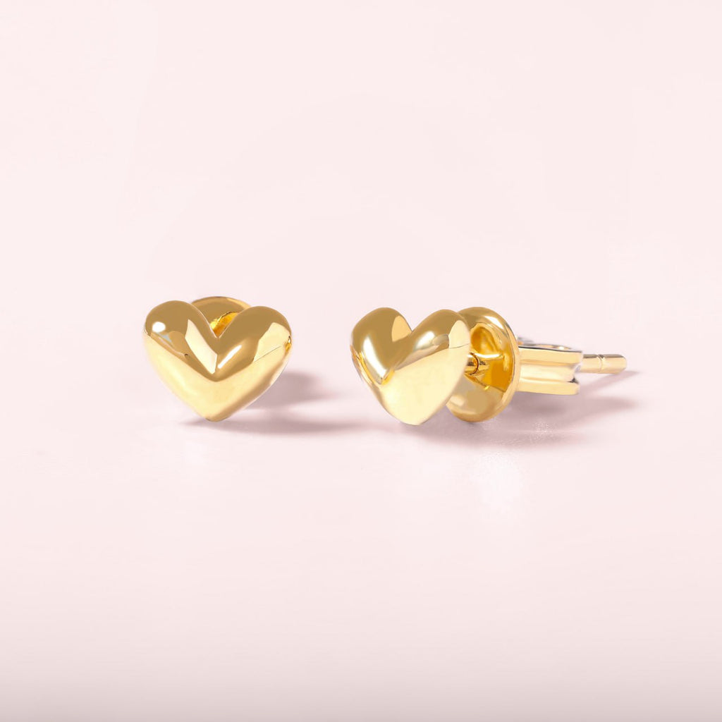 Mini Heart Earrings - 18K Gold-Plated