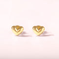 Mini Heart Earrings - 18K Gold-Plated