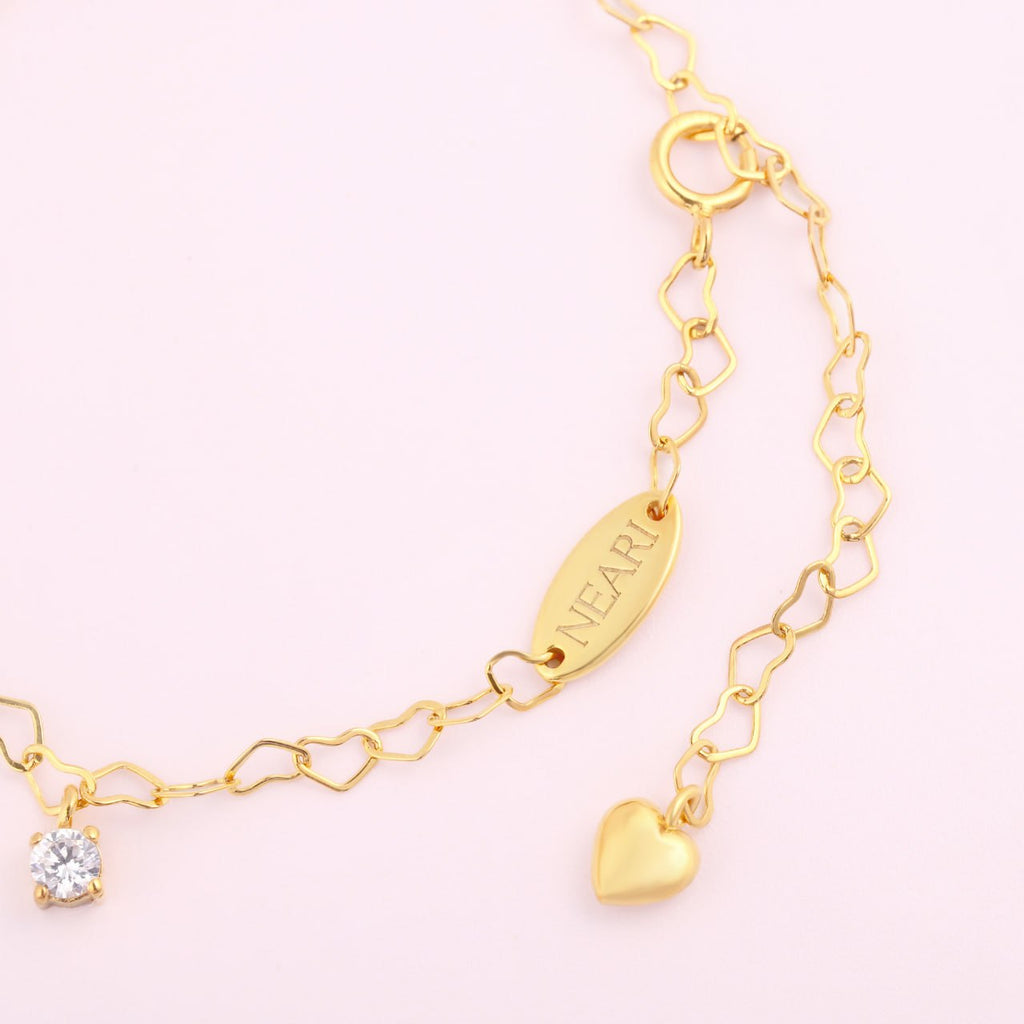 Dangle Heart Bracelets - 18K Gold-Plated