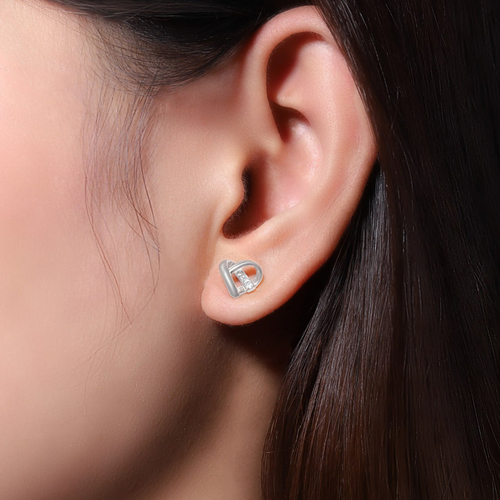Heart Intertwined Earrings - Silver