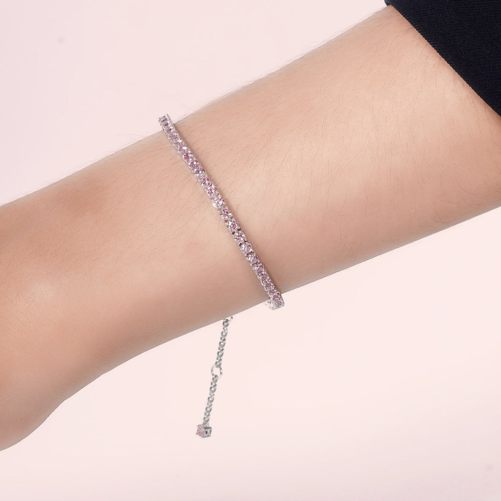 Pink Tennis Bracelet