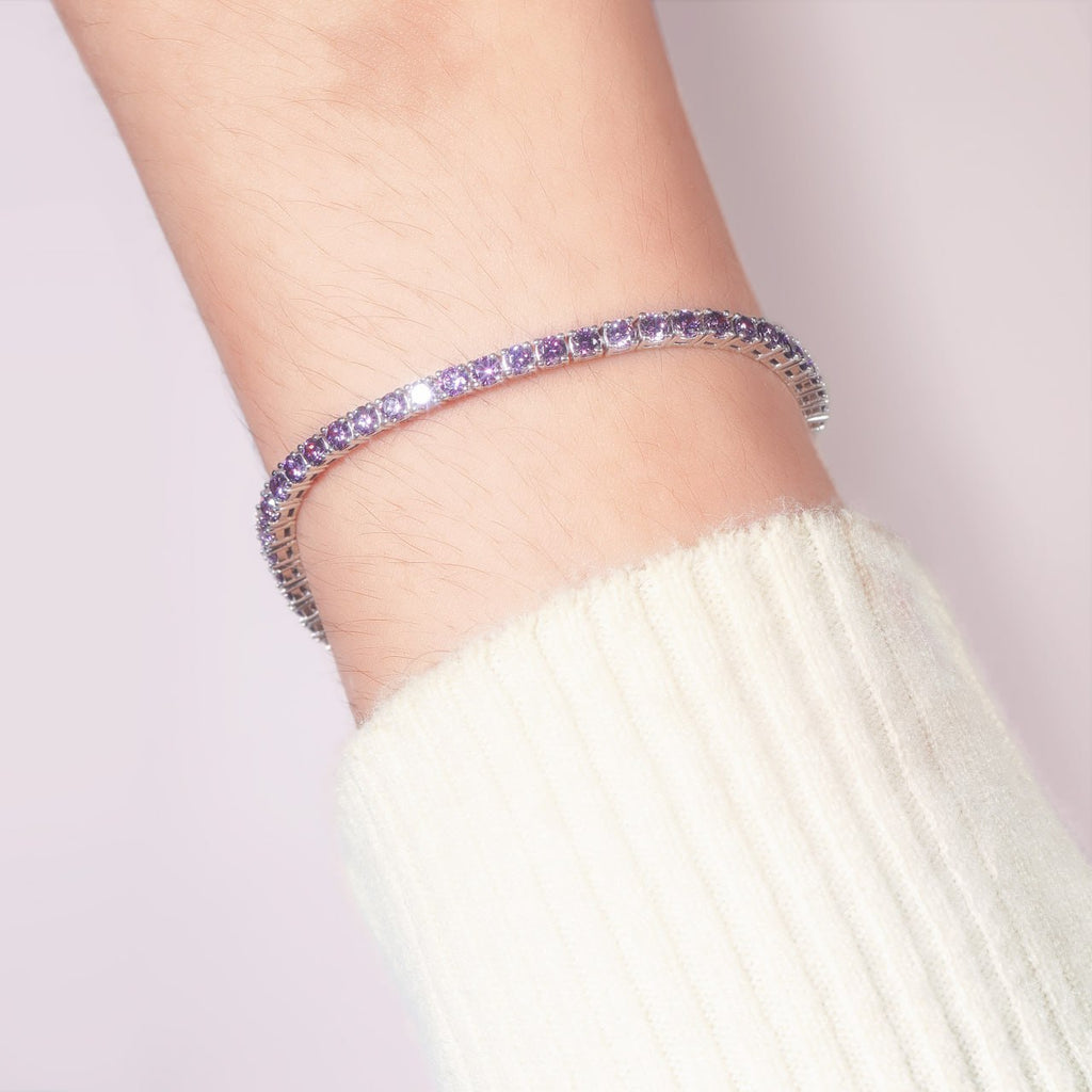 Violet Tennis Bracelet