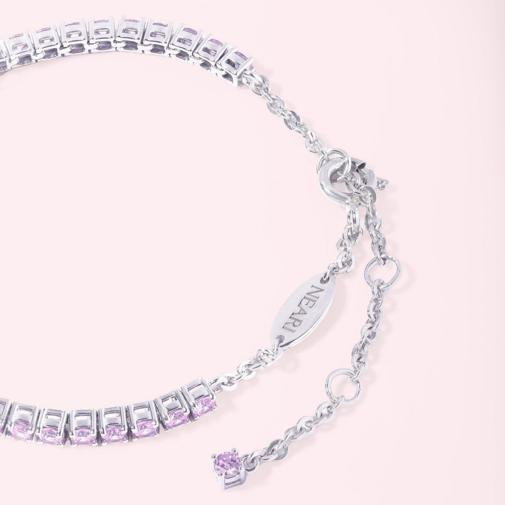 Violet Tennis Bracelet