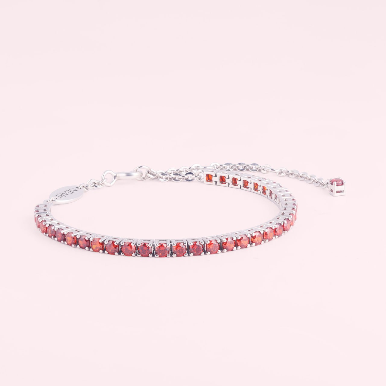 Cherry Tennis Bracelet - Prongs Settings
